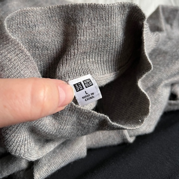 Uniqlo grey wool dress size L - Picture 5 of 13